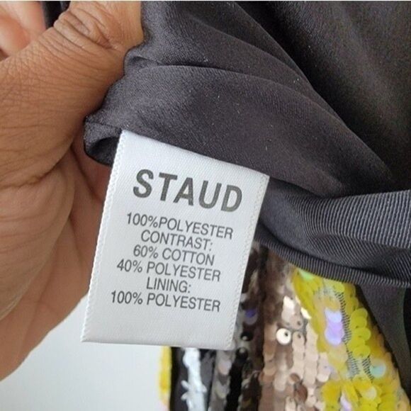 Nwt STAUD puli jumpsuit sequin striped multicolor - Picture 8 of 16